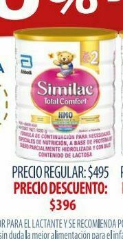 Farmacia San Pablo Similac total comfort hmo e2 lat c/820gr oferta