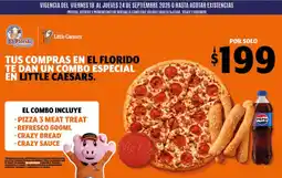 El Florido little caesars pizza 3 meat treat oferta