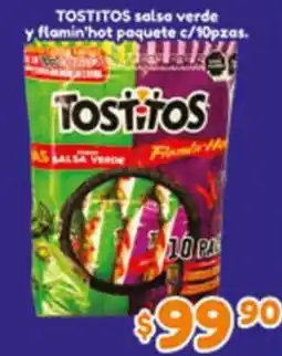 El Florido Tostitos salsa verde y flamin'hot oferta