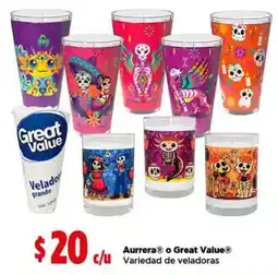 Bodega Aurrerá Aurrera® o Great Value® Variedad de veladoras oferta