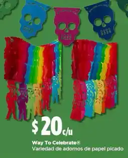 Bodega Aurrerá Way To Celebrate® Variedad de adornos de papel picado oferta