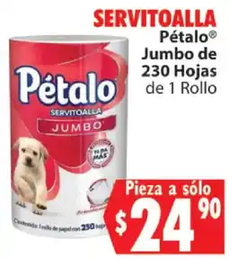 Casa Ley Pétalo Servitoalla Jumbo oferta