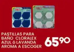 Alsuper Cloralex pastillas para baño azul 6 lavanda oferta