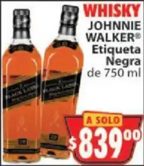Whisky johnnie walker etiqueta negra