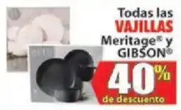 Casa Ley Meritage Vajillas y Gibson Vajillas oferta