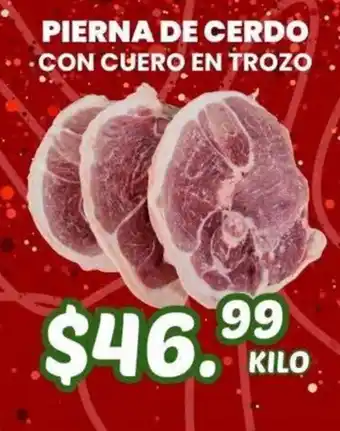 Pierna de cerdo con cuero en trozo