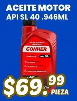 Guajardo Gonher aceite motor api sl oferta