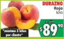 Casa Ley DURAZNO Rojo oferta
