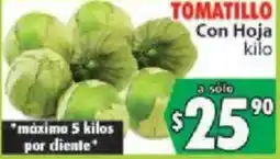 Casa Ley Tomatillo Con Hoja oferta