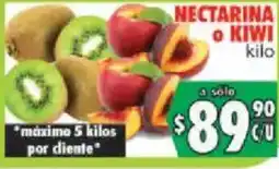 Casa Ley nectarina o kiw oferta