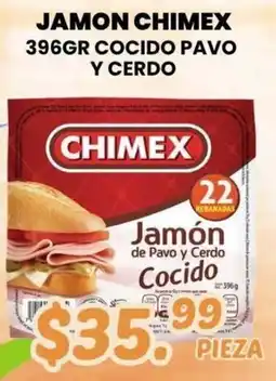 Guajardo Chimex jamón de pavo y cerdo cocido oferta