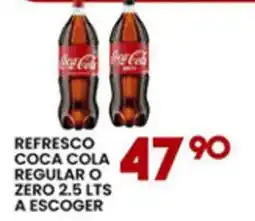 Alsuper refresco coca cola regular o zero oferta