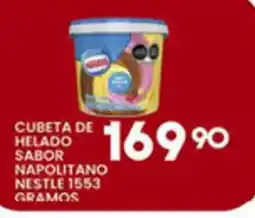 Alsuper Nestle cubeta de helado sabor napolitan oferta