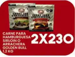 Alsuper golden bull carne para hamburguesa sirloin o arrachera oferta