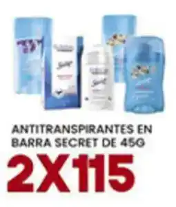 Alsuper antitranspirantes en barra secret oferta