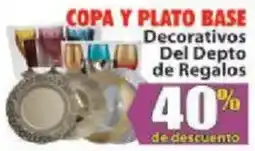 Casa Ley Copa y Plato Base Decorativos Del Depto de Regalos oferta