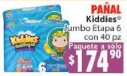 Casa Ley Pañal Kiddies Jumbo Etapa 6 oferta
