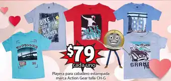 Soriana Mercado Playera para Caballero Estampada Marca Action Gear Talla CH-G oferta