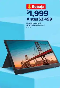 Walmart Steren Monitor portátil HDR DIS-116 oferta