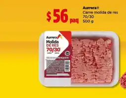 Bodega Aurrerá Aurrera carne molida de res 70/30 oferta