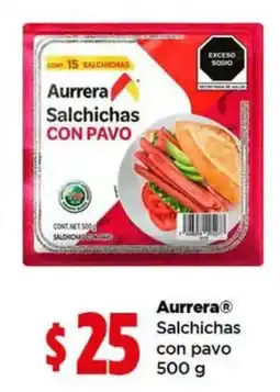 Bodega Aurrerá Aurrera Salchichas con pavo oferta