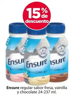 Zorro Ensure regular sabor fresa, vainilla y chocolate oferta