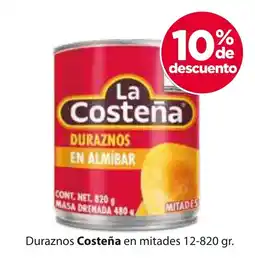 Zorro La Costeña duraznos en almíbar oferta