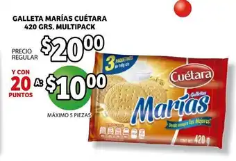 Soriana Híper Galleta Marias Cuetara 420 grs Multipack oferta