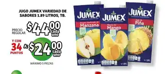 Soriana Híper Jugo Jumex Variedad de Sabores 1.89 Litros TB oferta
