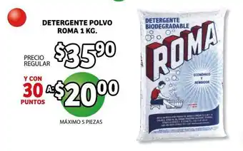 Soriana Híper Detergente Polvo Roma 1kg oferta