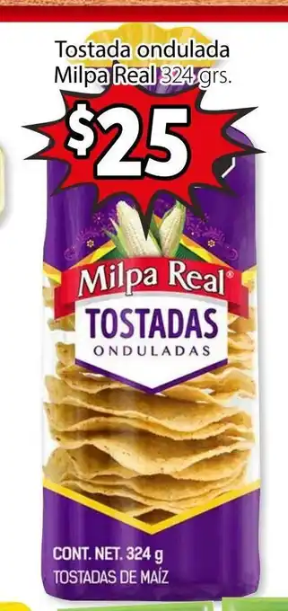 Soriana Express Tostada Ondulada Milpa Real 324 grs oferta