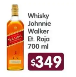 Arteli Johnnie Walker Whisky Et. Roja oferta