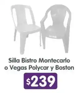 Arteli Silla Bistro Montecarlo o Vegas Polycar y Boston oferta