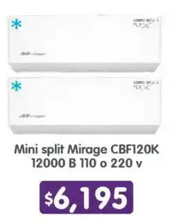 Arteli Mirage Mini split CBF120K oferta