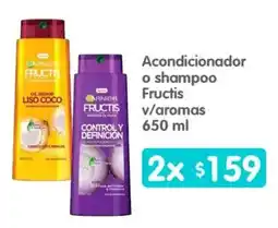 Arteli Garnier Fructis Acondicionador o shampoo v/aromas oferta