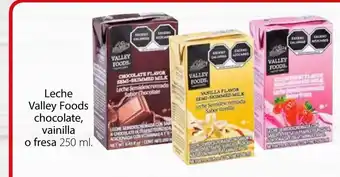 Soriana Express Leche Valley Foods Chocolate, Vainilla o fresa 250 ml oferta