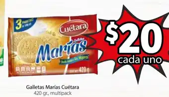 Soriana Express Galletas Marias Cuetara 420 gr Multipack oferta