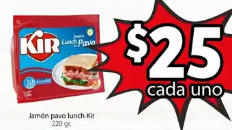 Soriana Express Jamon Pavo Lunch Kir 220gr oferta