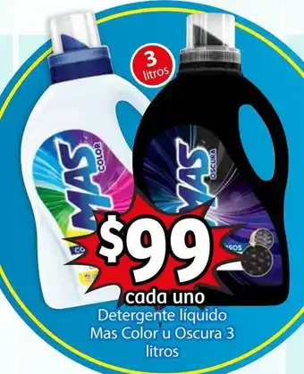Soriana Express Detergente Liquido Mas Color u Oscura 3 Litros oferta