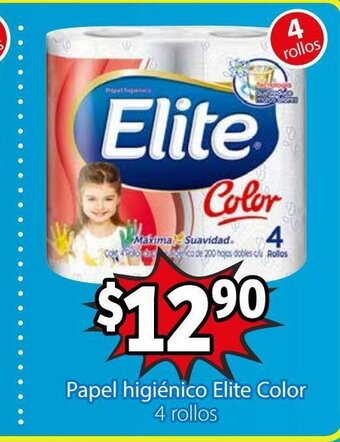 Soriana Express Papel Higienico Elite Color 4 Rollos oferta