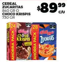 Merco Kellogg's choco Krispis o Zucaritas oferta