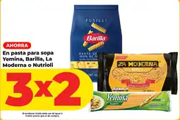 HEB Yemina Barilla La Moderna Nutrioli pasta para sopa oferta