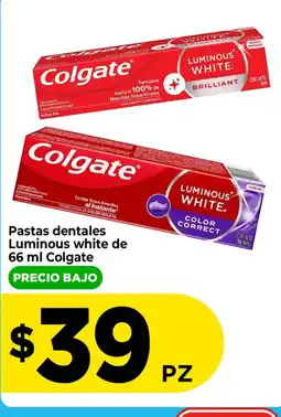HEB Colgate pastas dentales luminous white oferta