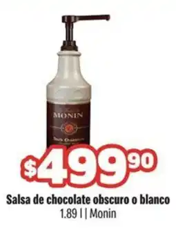Smart & Final Monin Salsa de chocolate obscuro o blanco oferta