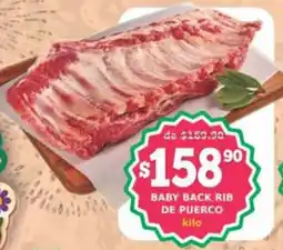 Super Gutiérrez baby back rib de puerco oferta