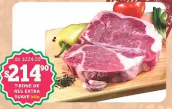 T-bone de res extra suave