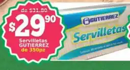 Super Gutiérrez Gutierrez Servilletas oferta