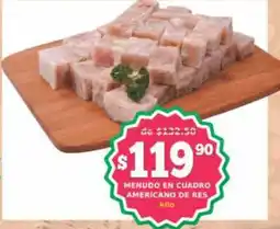 Super Gutiérrez menudo en cuadro americano de res oferta