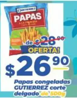 Super Gutiérrez Gutierrez papas congeladas corte delgado oferta