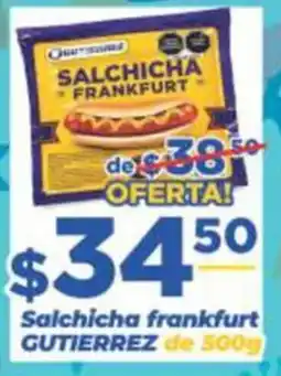 Super Gutiérrez Gutierrez salchicha frankfurt oferta